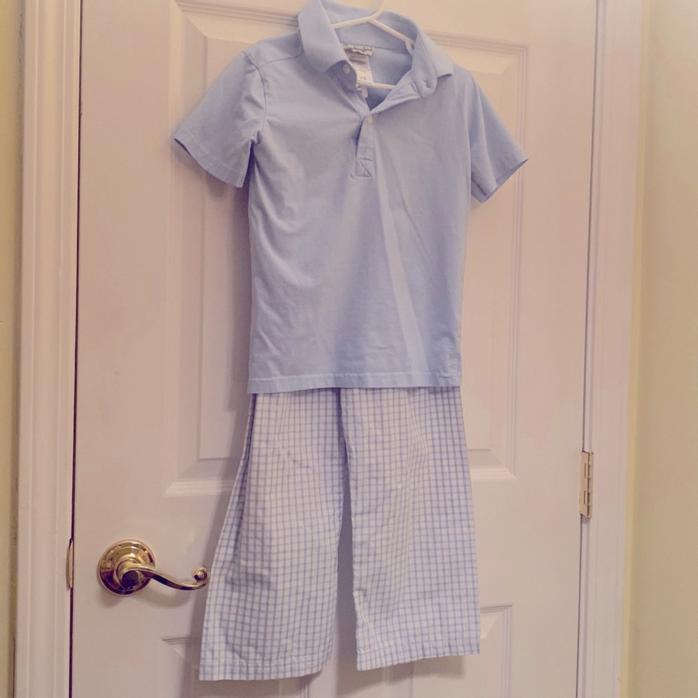 Boys Smockingbird Matching Pants/Shirt Set. Size 6.